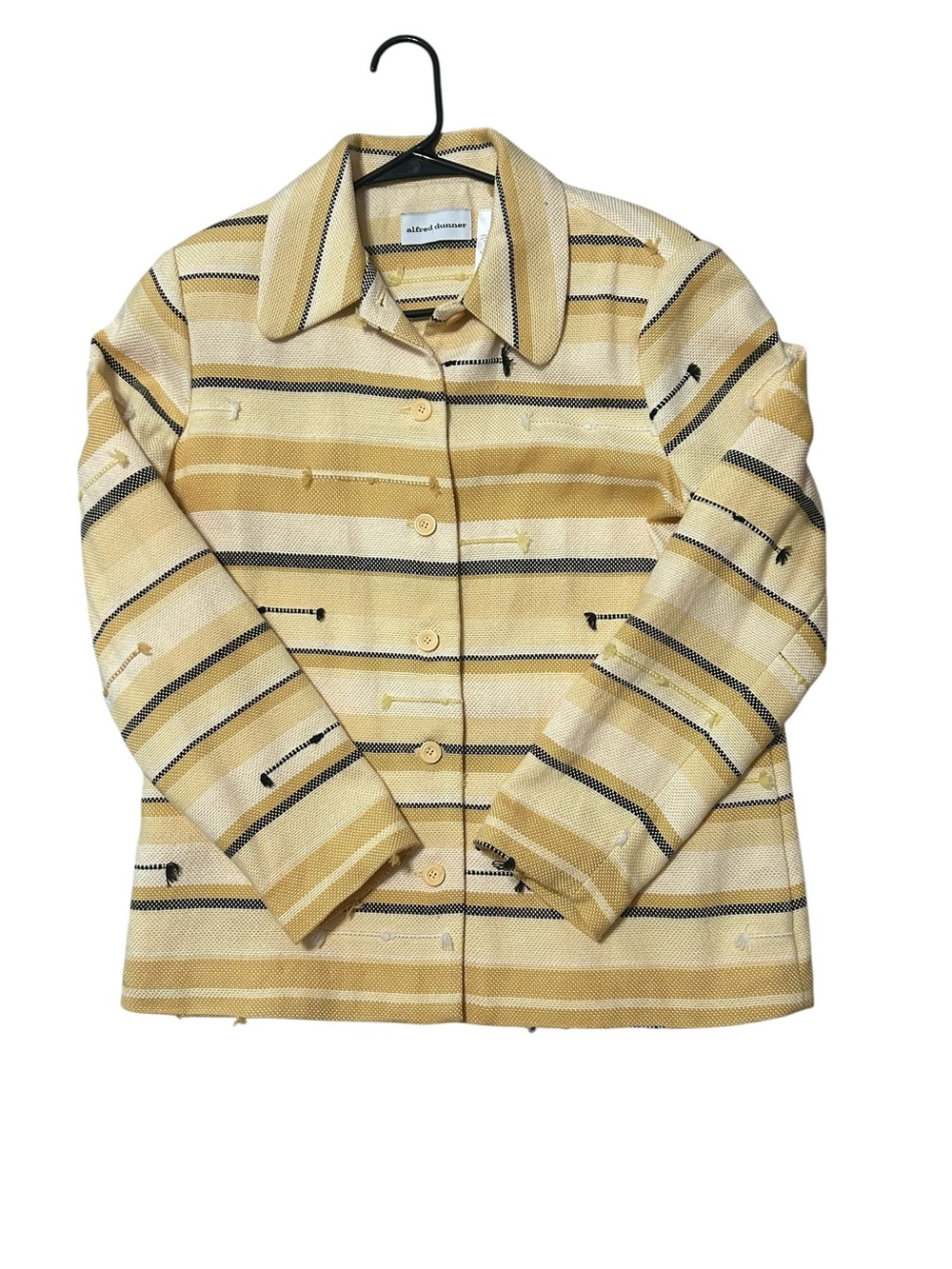 Vintage Alfred Dunner Textured Striped Tweed Western Button Up Jacket Size 10